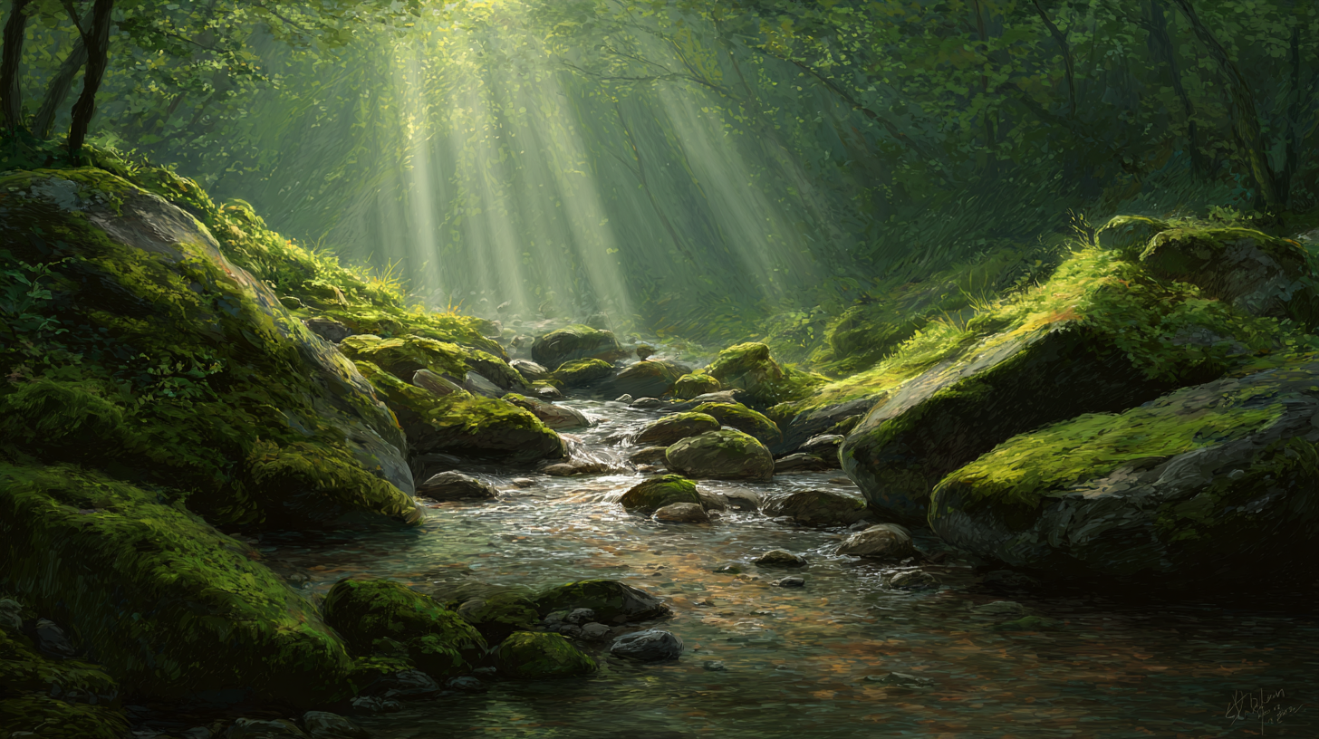 ✨溪流潺潺，森系魔法治愈