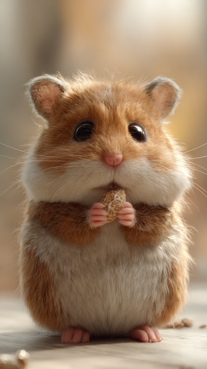 🐹萌系小仓鼠，一口一口吃掉不开心！