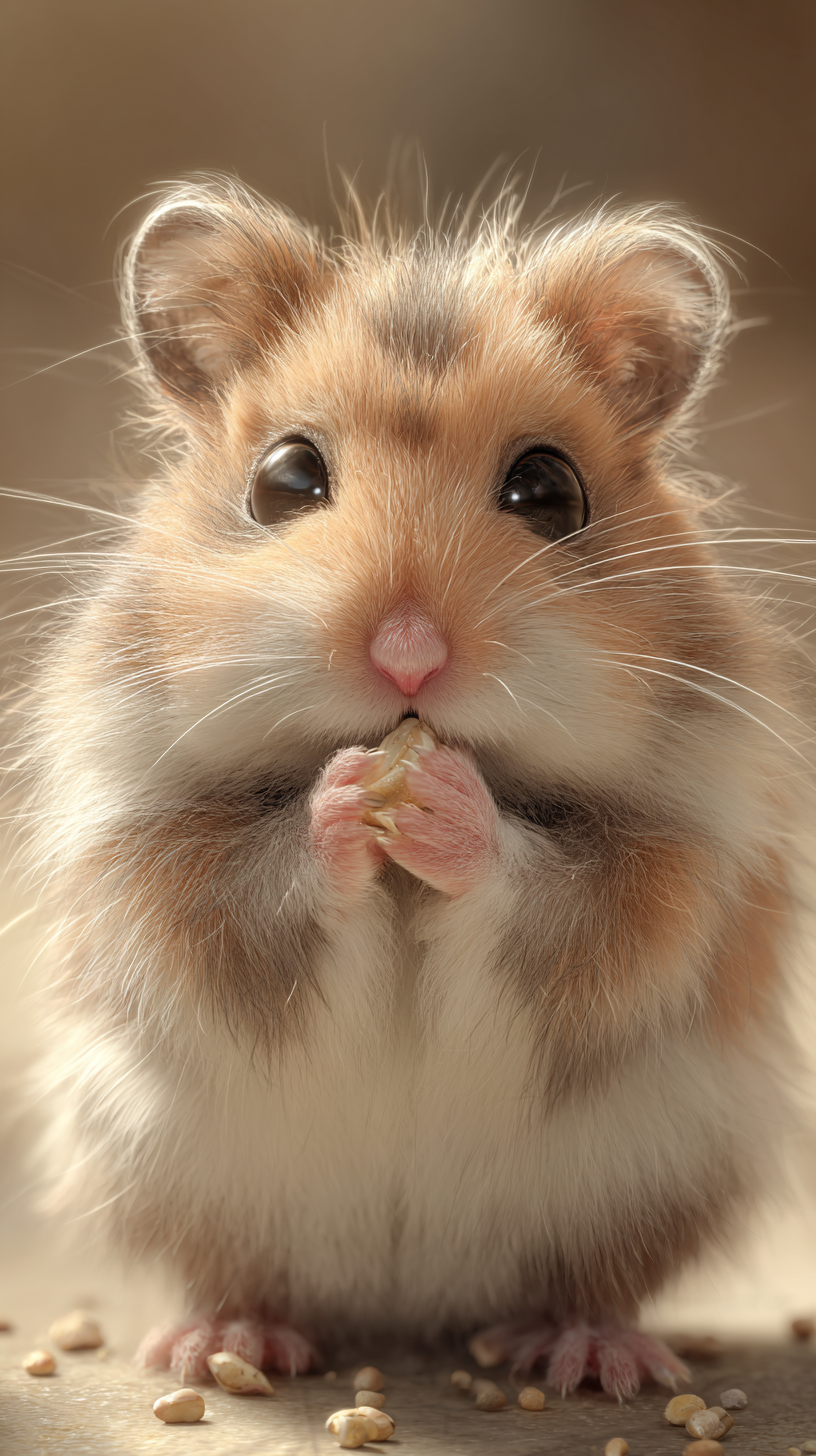 🐹萌系小仓鼠，一口一口吃掉不开心！