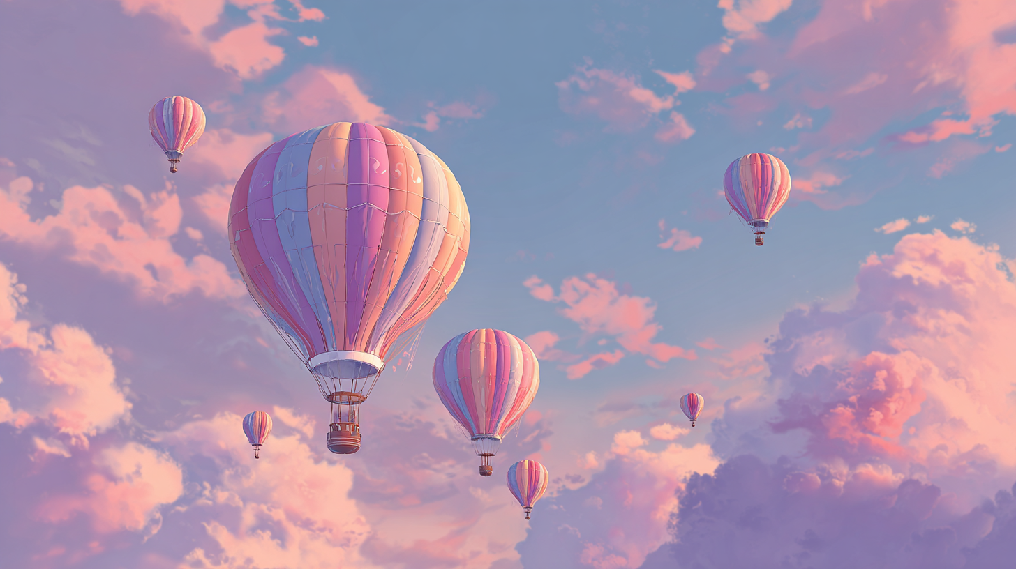 🎈梦想起航，粉彩天空