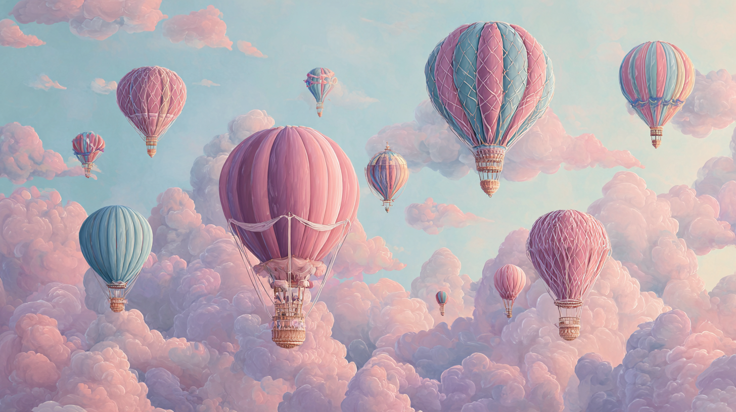 🎈梦想起航，粉彩天空