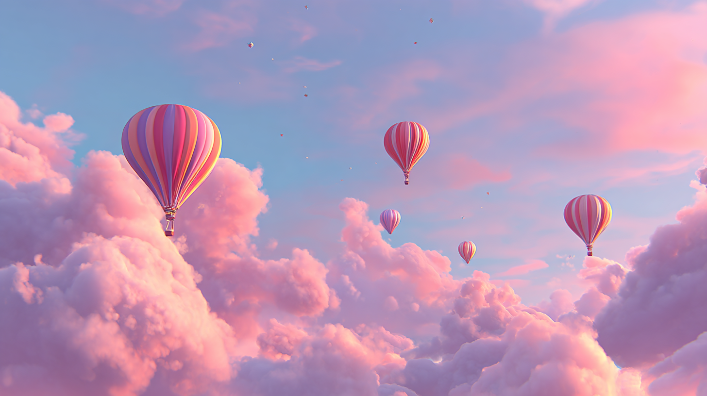 🎈梦想起航，粉彩天空