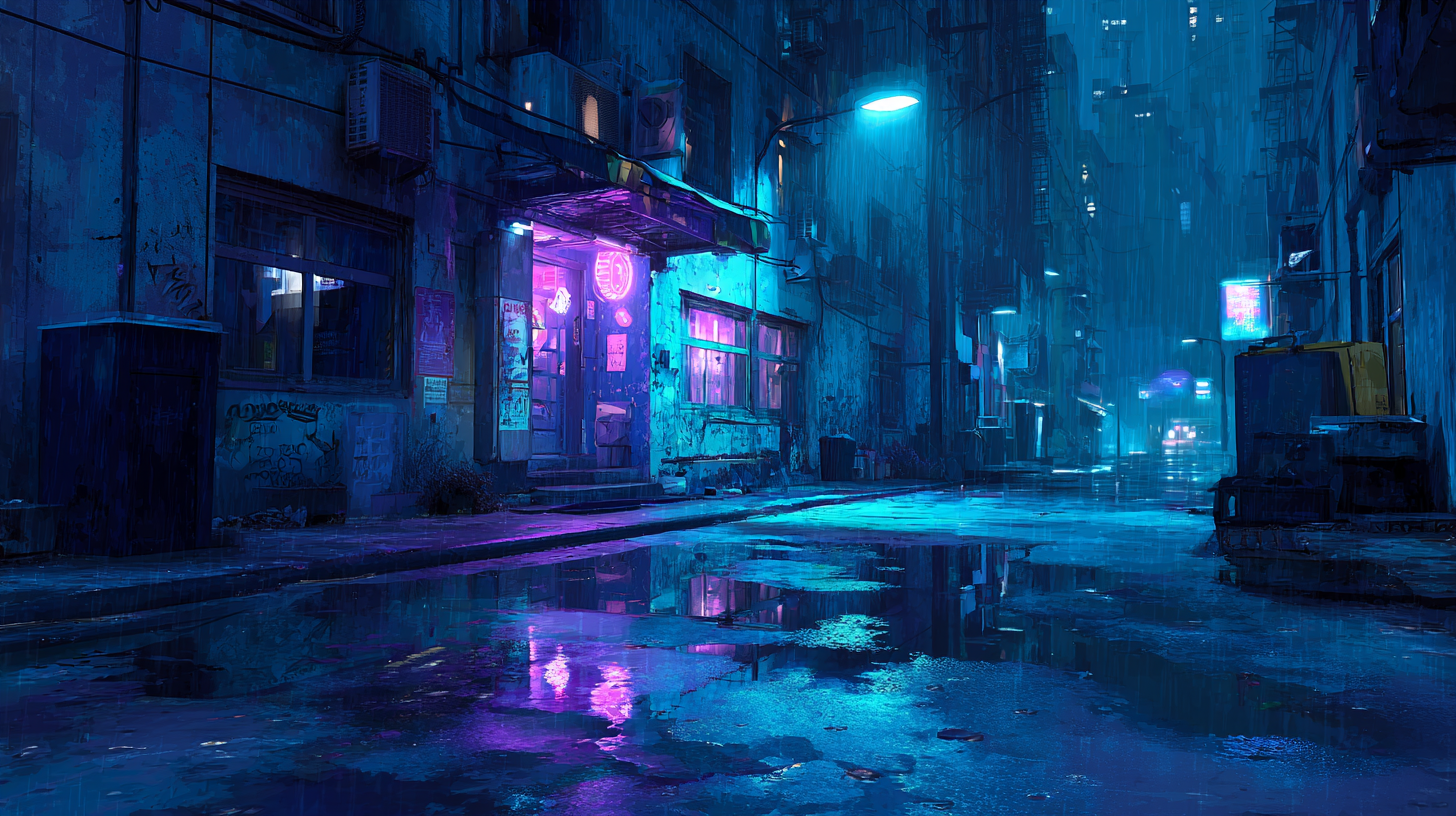 🌃雨夜都市，霓虹下的温柔